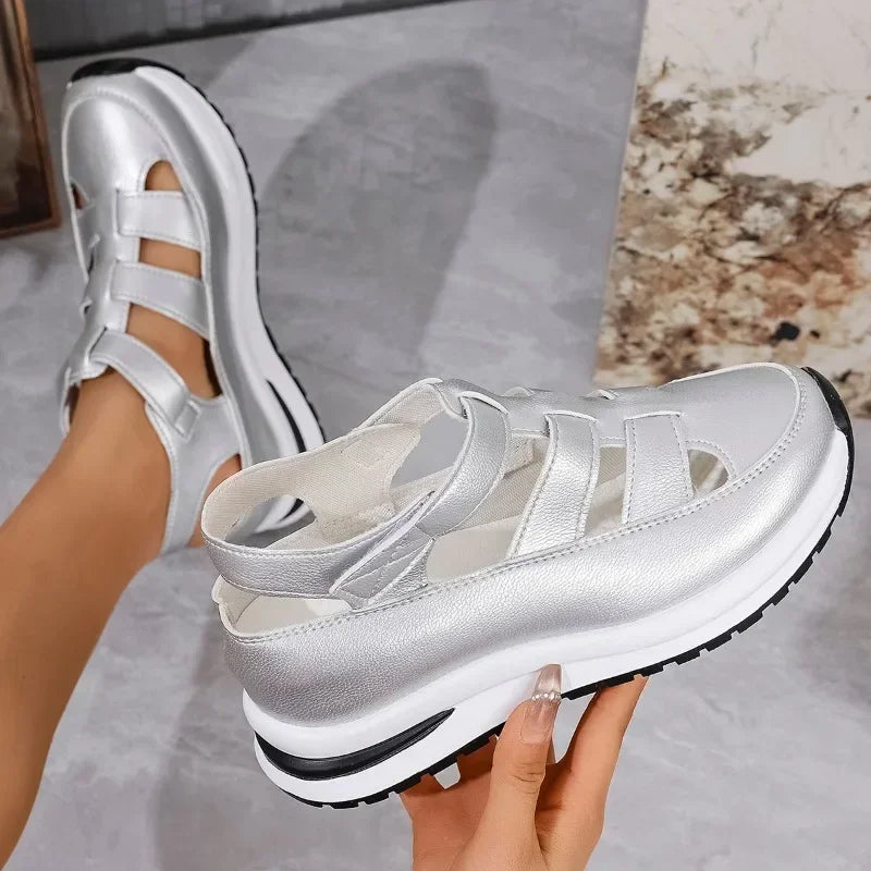 Free Delivery – BQODQO® Women's Soft Adjustable Comfort Sandals with Hook & Loop Closure – Perfect Fit for Wide & Narrow Feet